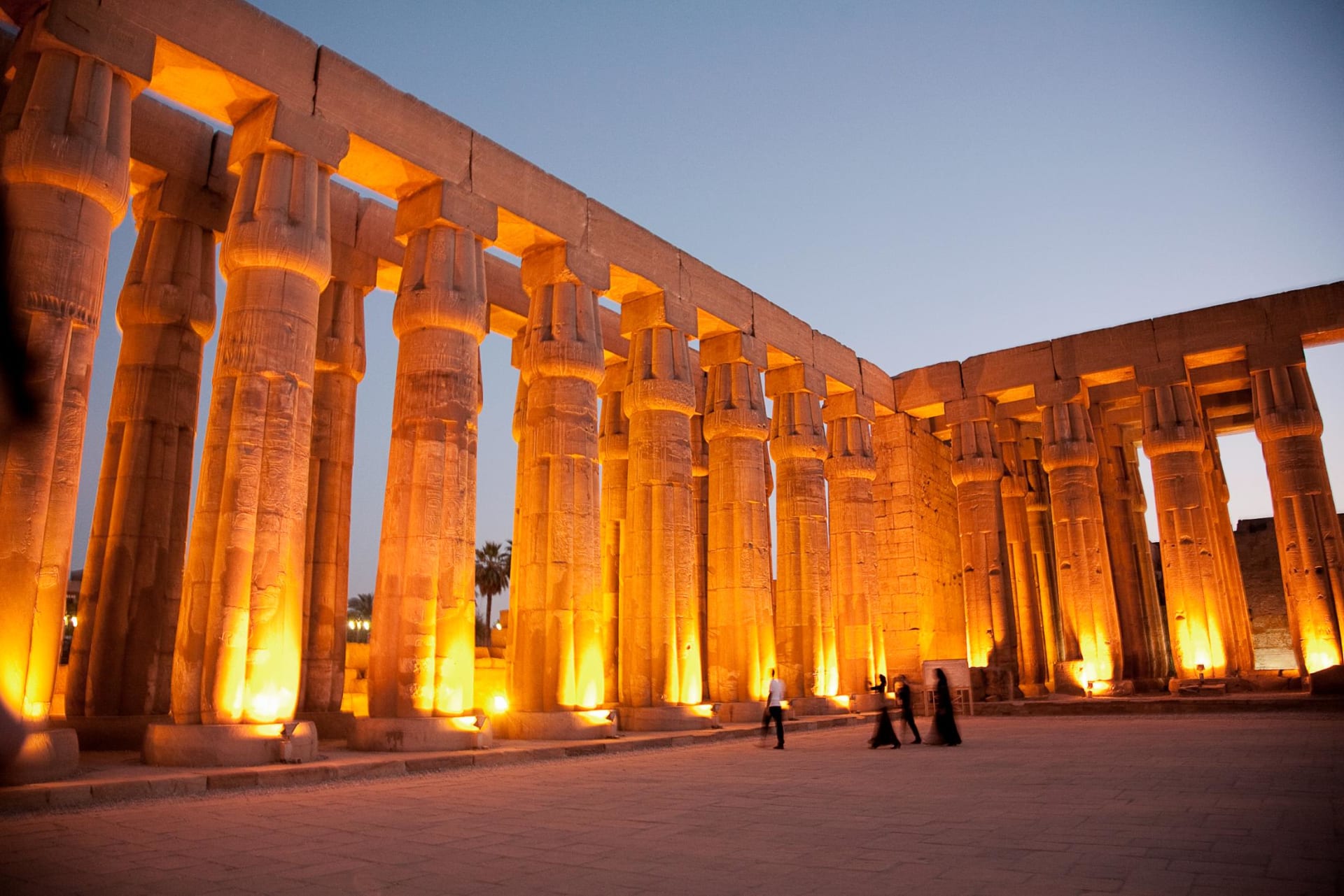 Luxor Temple at night