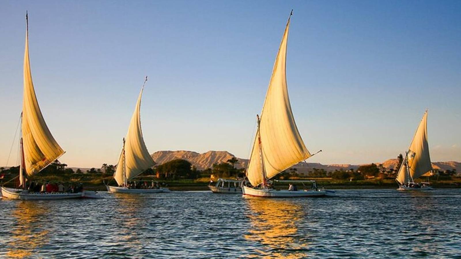 Nile felucca sunset in Luxor